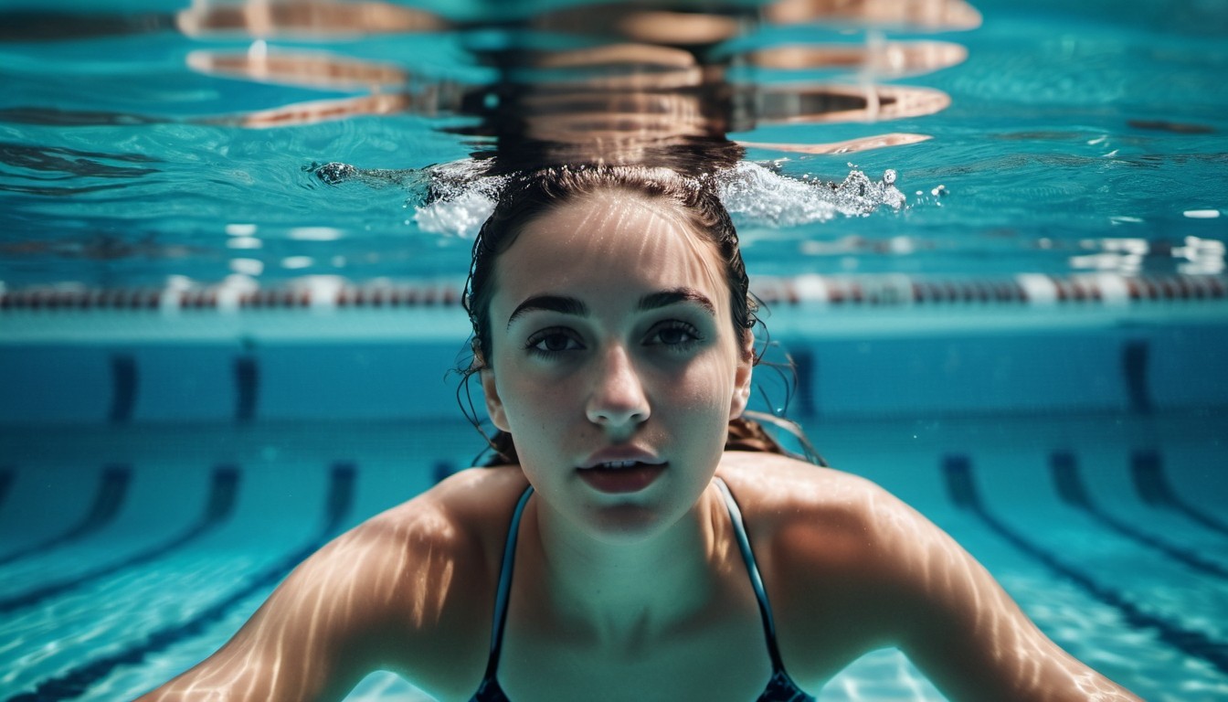 Girl underwater